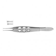 Fechtner Conjunctival Forcep Very Delicate Ring Shaped Tips with Tying Platform Stainless Steel, 10.5 cm - 4"